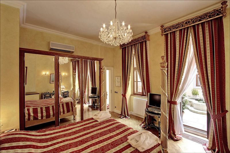 Luxury interior of the hotel room