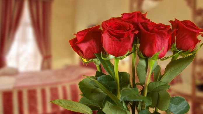 Red roses flower bouquet