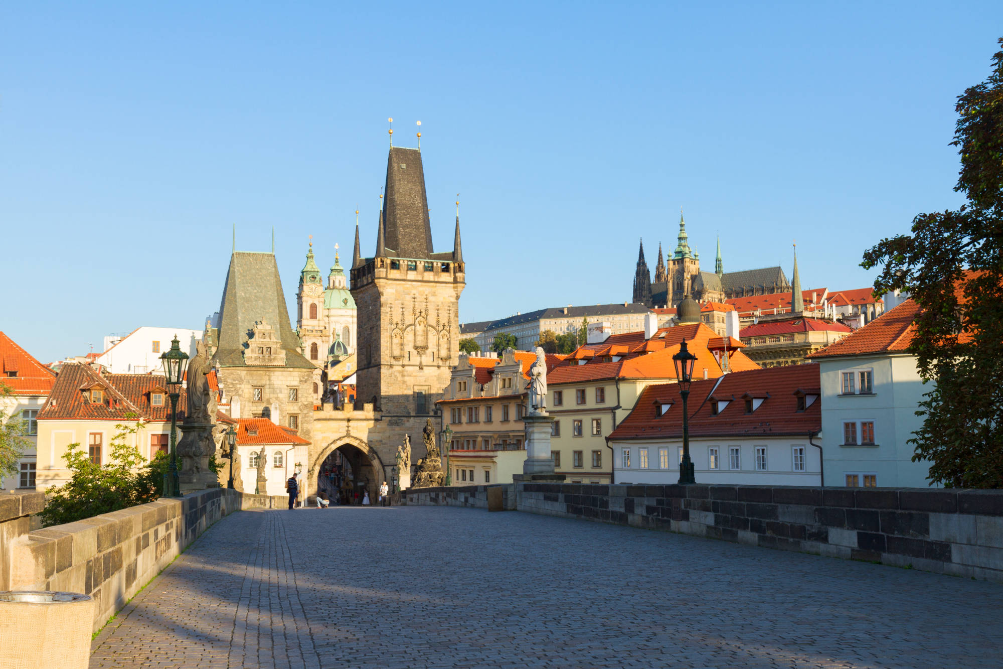 View of Prague Castle and Lesser Town from the Charles Bridge
