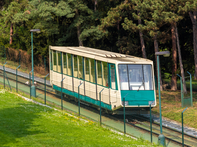 Funicular to Petřín in Prague